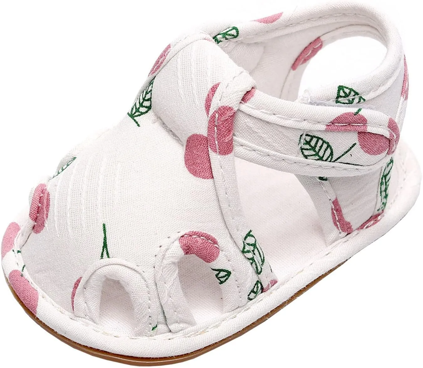 Baby Infant Rubber Sole Cotton Sandals Closed Toe Gldiator Shoes Toddler Boys Summer Indoor Casual Flat Wide Shoes