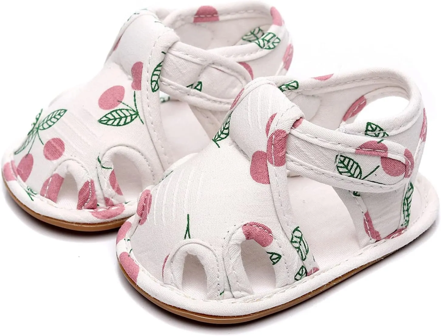 Baby Infant Rubber Sole Cotton Sandals Closed Toe Gldiator Shoes Toddler Boys Summer Indoor Casual Flat Wide Shoes
