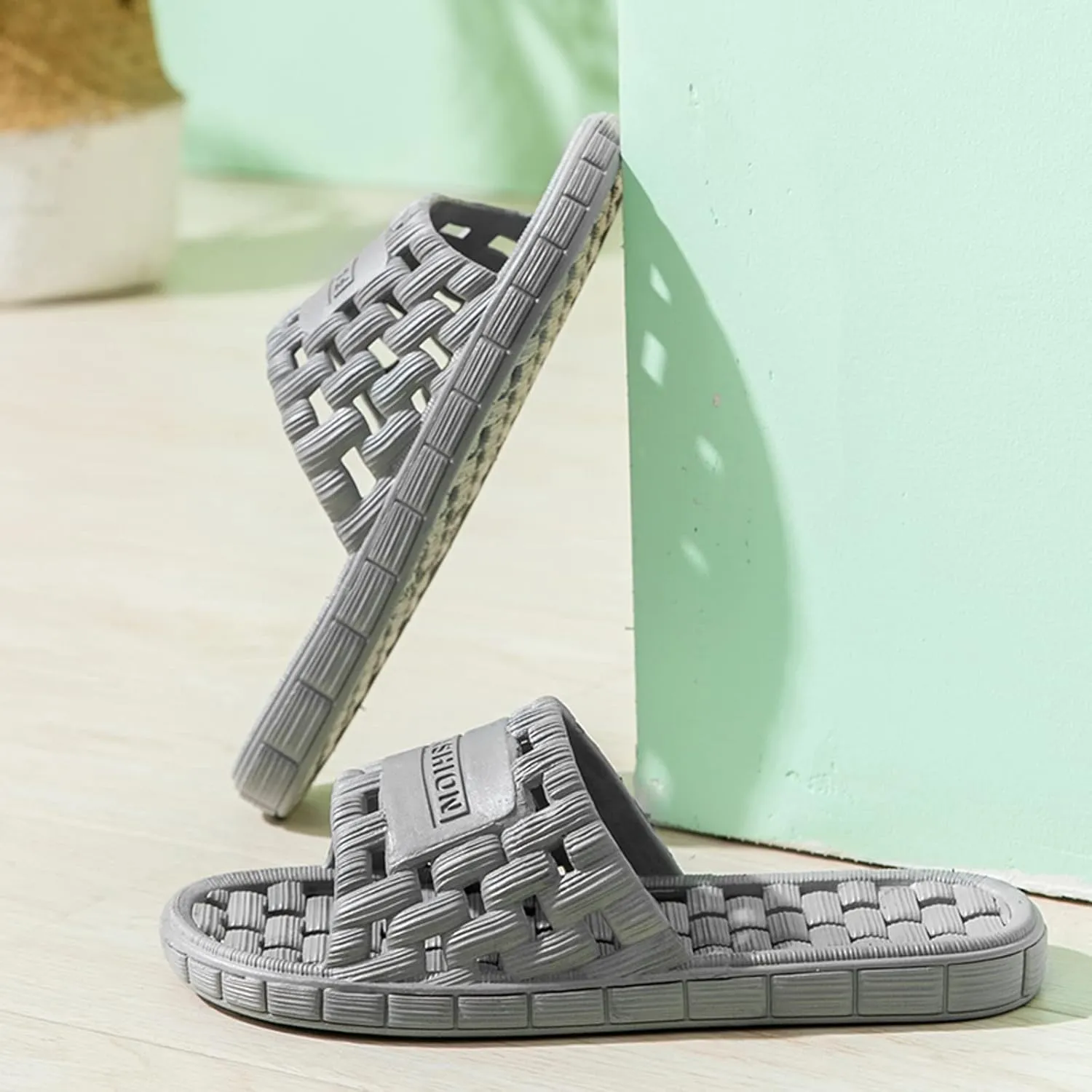 Bathroom Slippers Men Shower Shoes Women Mens Slides Slides for Women Beach Quick Drying Pool Slippers