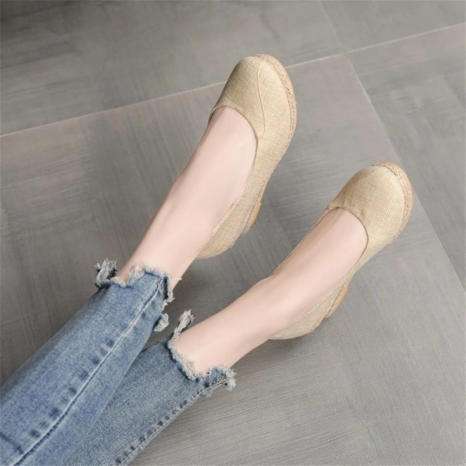 Closed Toe Wedges for Women with Wide Pumps Low Chunky Rounded Toe Heels Platform Espadrilles Wedge Sandals Comfortable Wedge Pumps Shoes