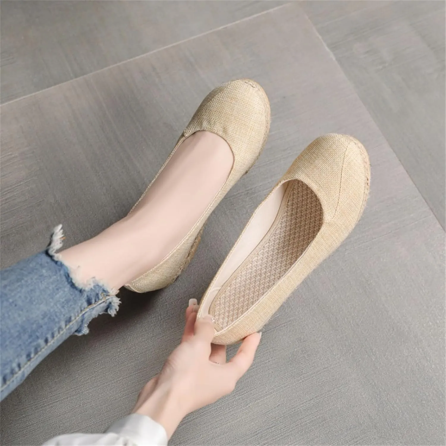 Closed Toe Wedges for Women with Wide Pumps Low Chunky Rounded Toe Heels Platform Espadrilles Wedge Sandals Comfortable Wedge Pumps Shoes