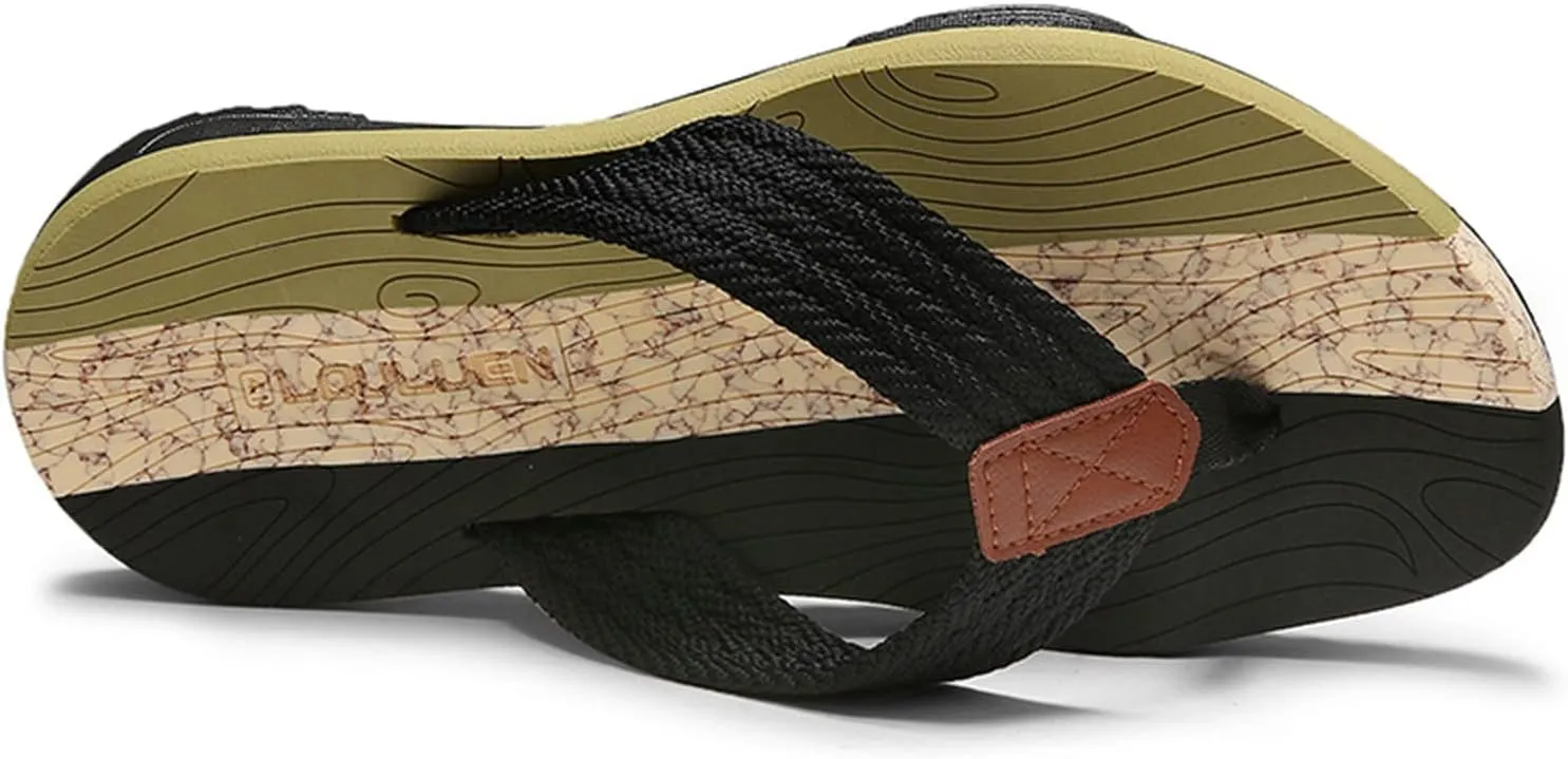 Comfortable Walking Thong Sandals Men Shoes Fashionable Flat Herringbone Slippers Summer Breathable Beach Sandals Flip