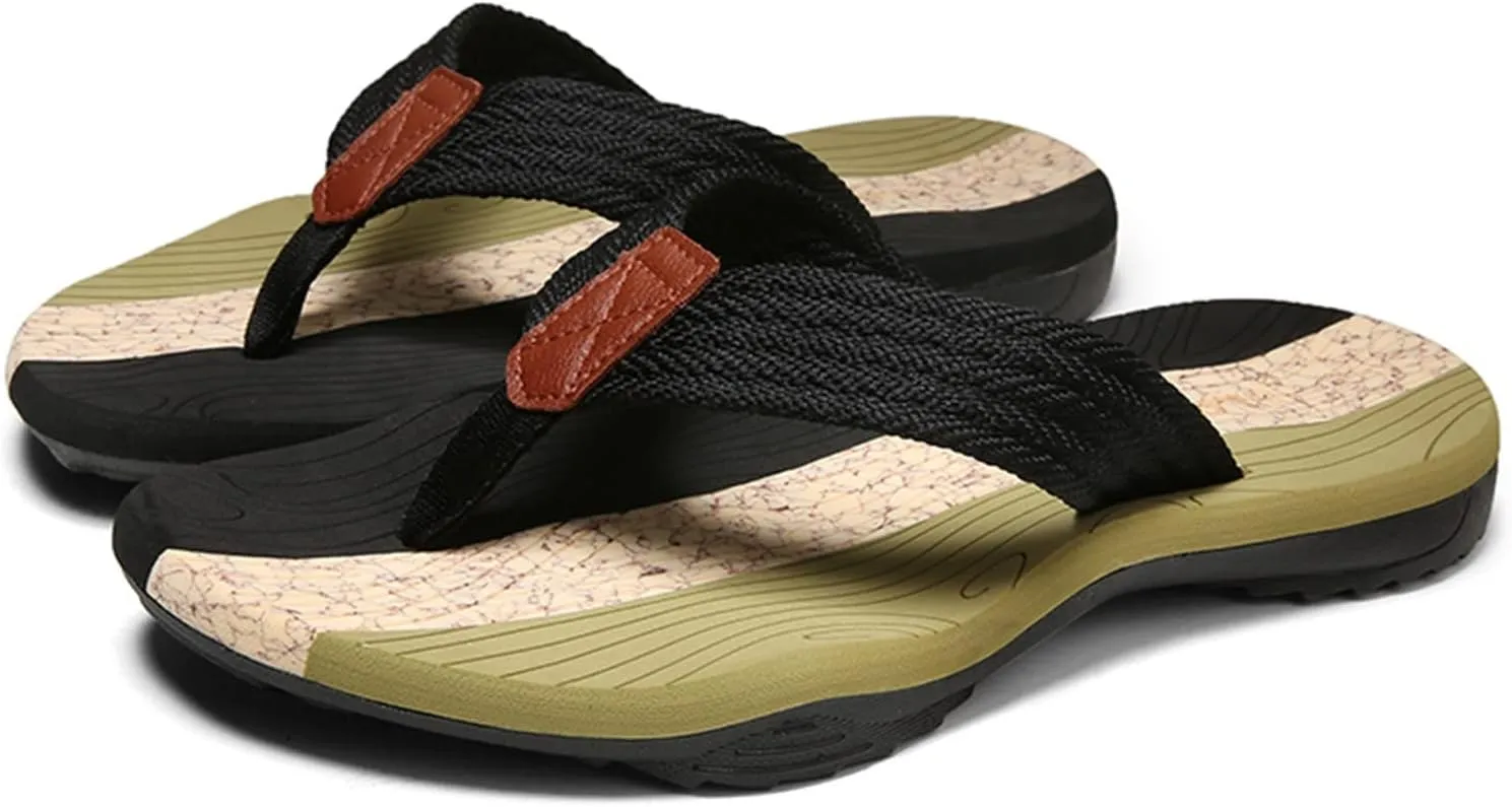 Comfortable Walking Thong Sandals Men Shoes Fashionable Flat Herringbone Slippers Summer Breathable Beach Sandals Flip