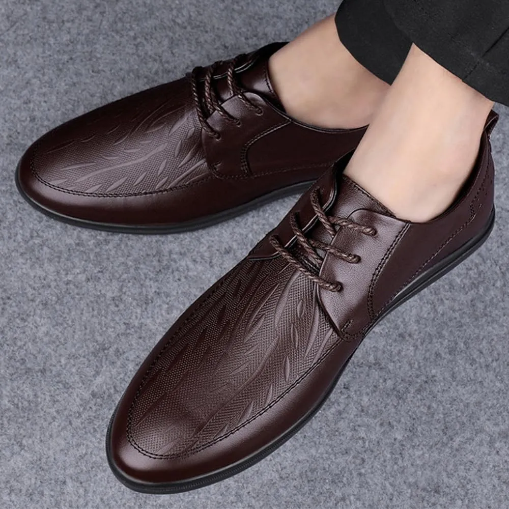 Mens Derby Shoes Dress Sneakers Non-Slip Platform Wingtip Brogue Summer Work Formal Oxford Shoes