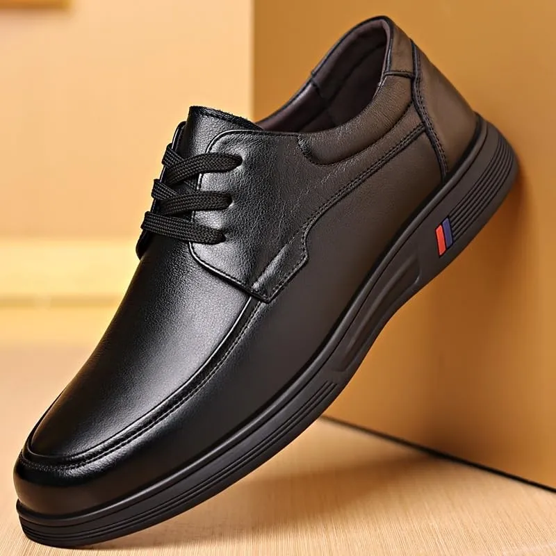 Men's Leather British Style Lace Up Wing Tip Dress Shoe Genuine Derby Fashion Formal Tuxedo Walking Shoes