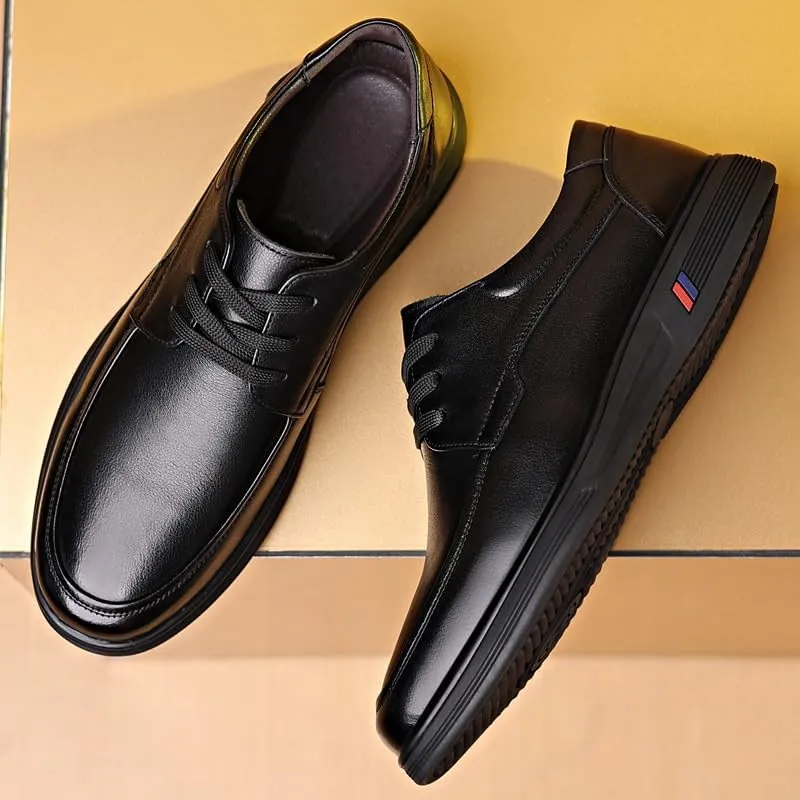 Men's Leather British Style Lace Up Wing Tip Dress Shoe Genuine Derby Fashion Formal Tuxedo Walking Shoes
