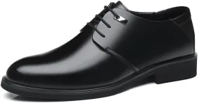 Men's Patent Leather Dress Shoes Casual Formal Business Non-Slip Oxford Height Increasing Softsole WalkingTuxedo Shoes for Men