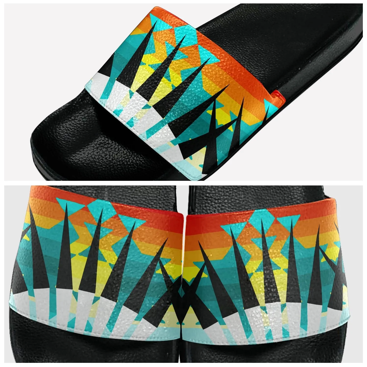 Ribbonwork Bustles Slide Sandals