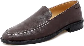 Santimon Men's Leather Fashion Loafers Low Heel Dress Formal Casual Moccasin Loafer Shoes for Men