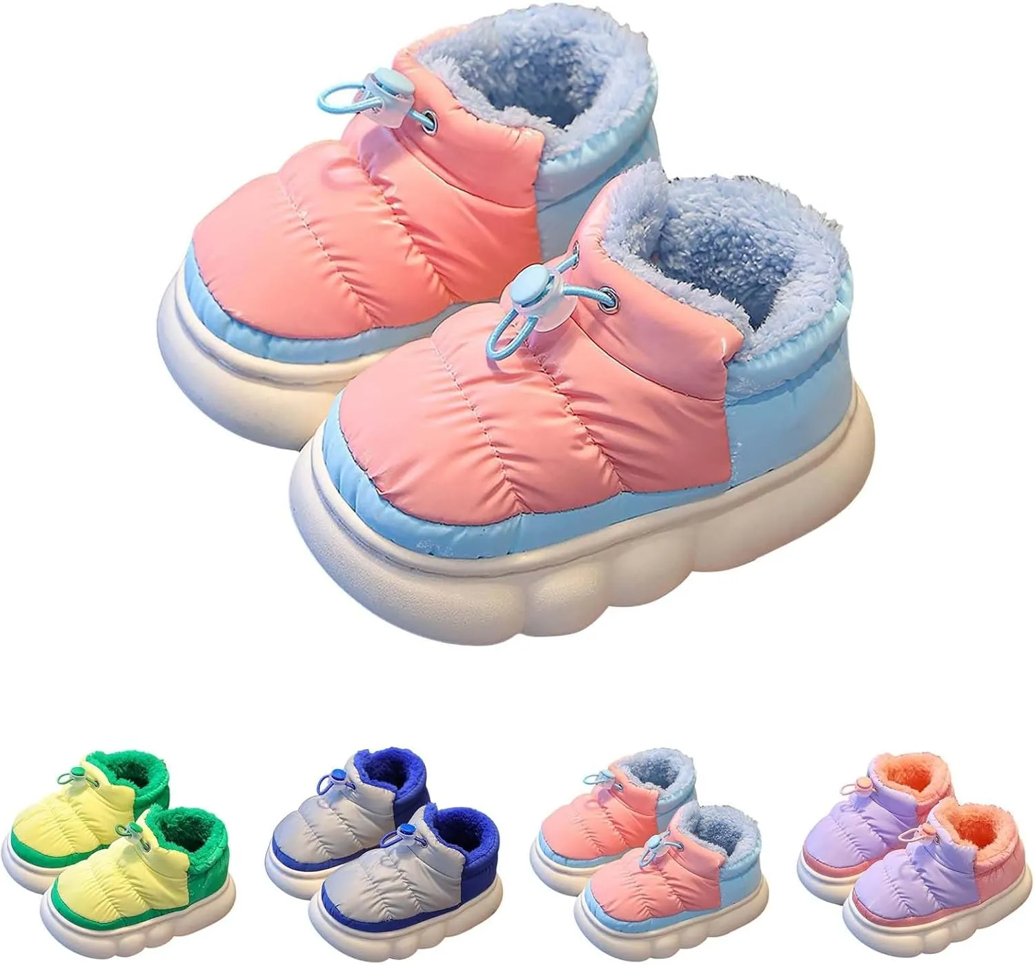 Toddler Insulated Snow Ankle Boots Children's Cozy Winter Shoes Boots for Girls Boys Warm Non Slip Outdoor
