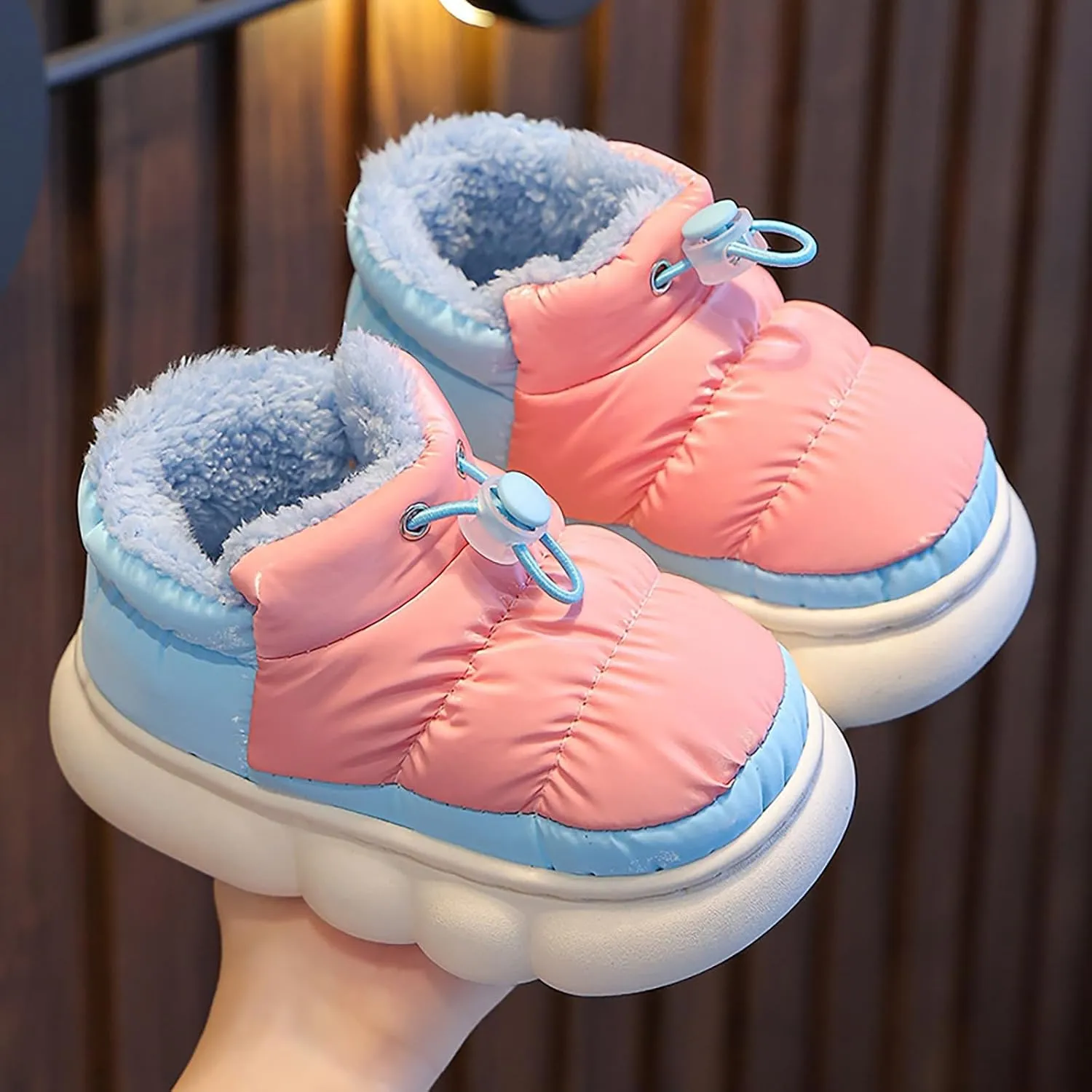 Toddler Insulated Snow Ankle Boots Children's Cozy Winter Shoes Boots for Girls Boys Warm Non Slip Outdoor