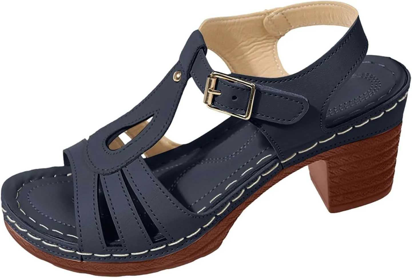 Wedge Sandals for Women Dressy Summer Comfortable Walking Open Toe Low Heel Sandal Arch Support Sandals with Arch Support Vacation Beach Shoes