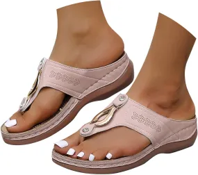 Womens Sandals Dressy Arch Support Wedge Slippers For Woman Indoor Soft Cushion Flip Flops Women Slide House Slides