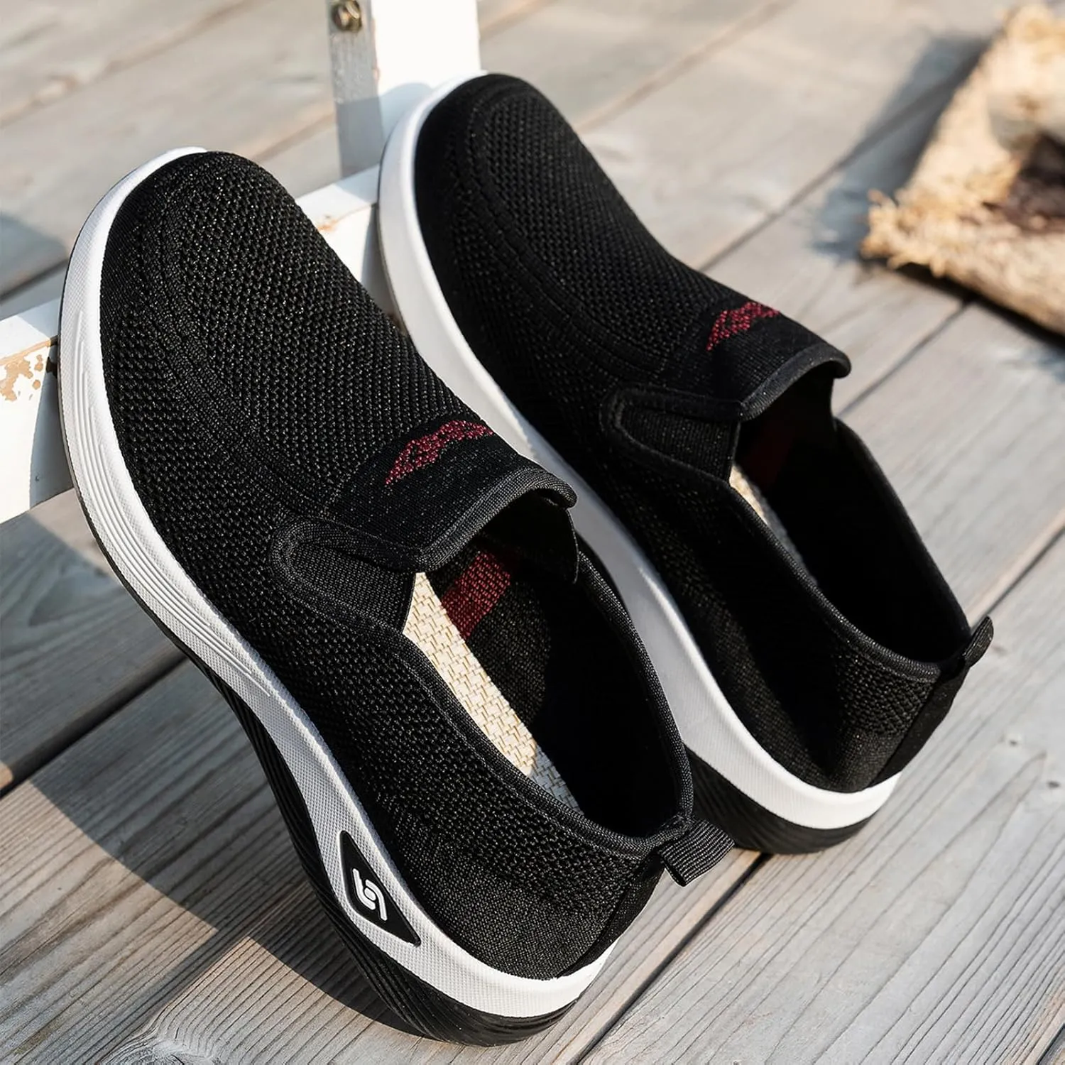 Womens Walking Shoes Wide Width Slip On Walking Tennis Sneakers Lightweight Casual Breathable Sneakers Comfortable Loafers